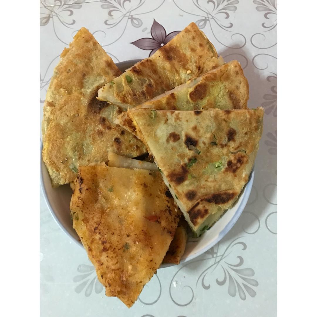 鸡蛋葱油饼                  （更新饼坯保存方法）