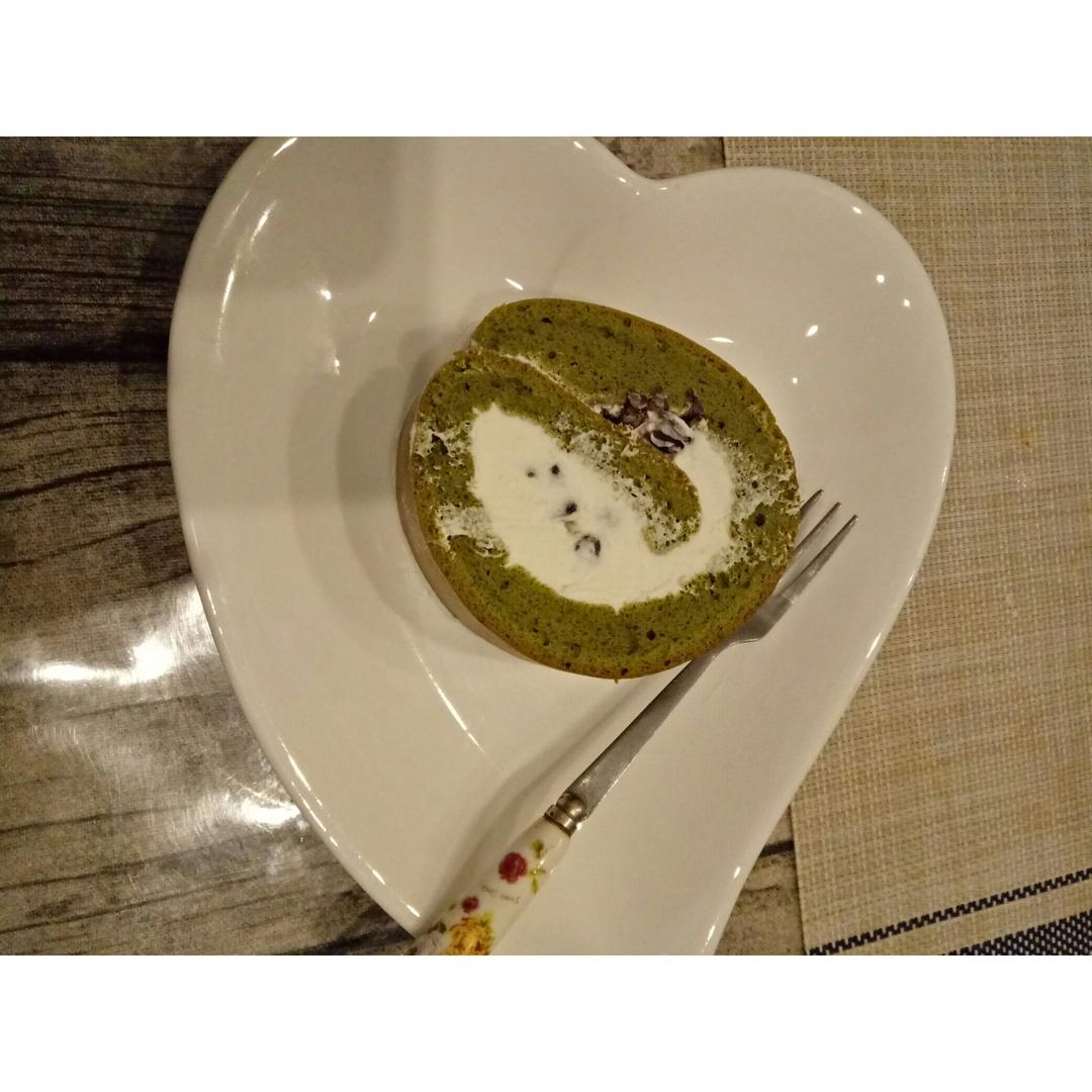 抹茶蜜豆蛋糕卷