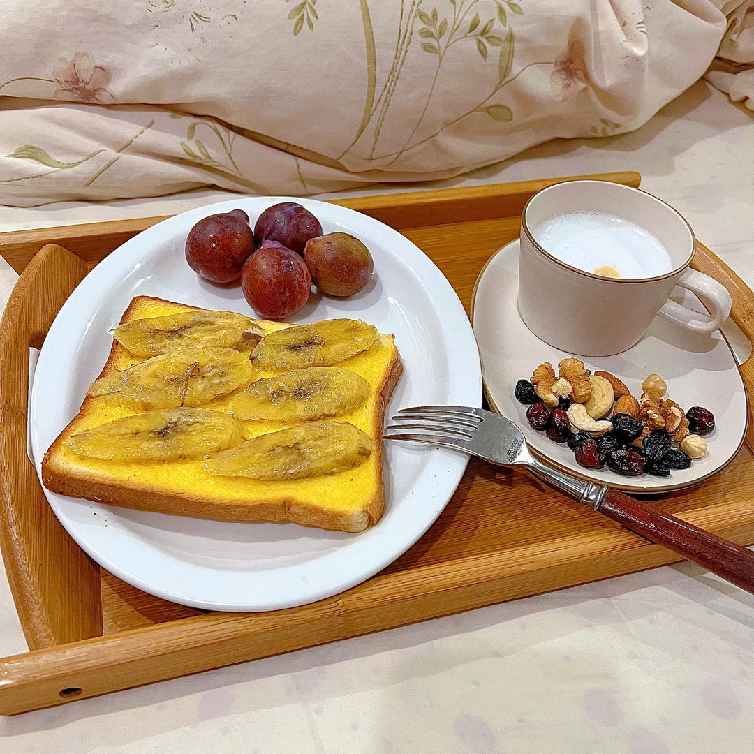 好吃到哭的香蕉烤吐司❗️酥脆香甜❗️零失败❗️