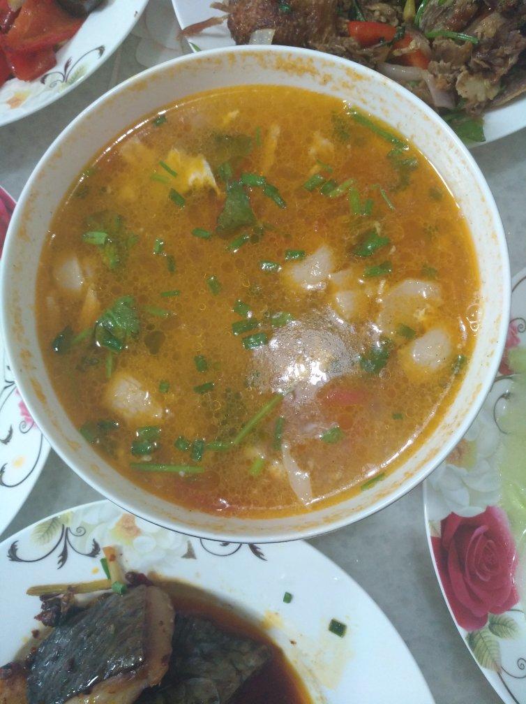 西红柿鸡蛋肉丝汤