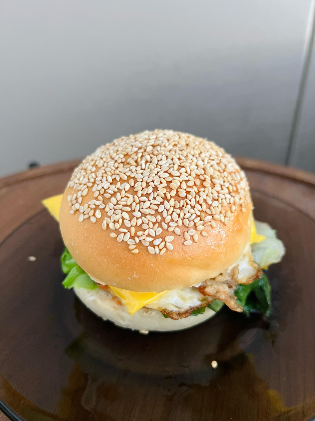 肯德基早餐汉堡轻松在家做 ---『玉米鸡肉汉堡包』