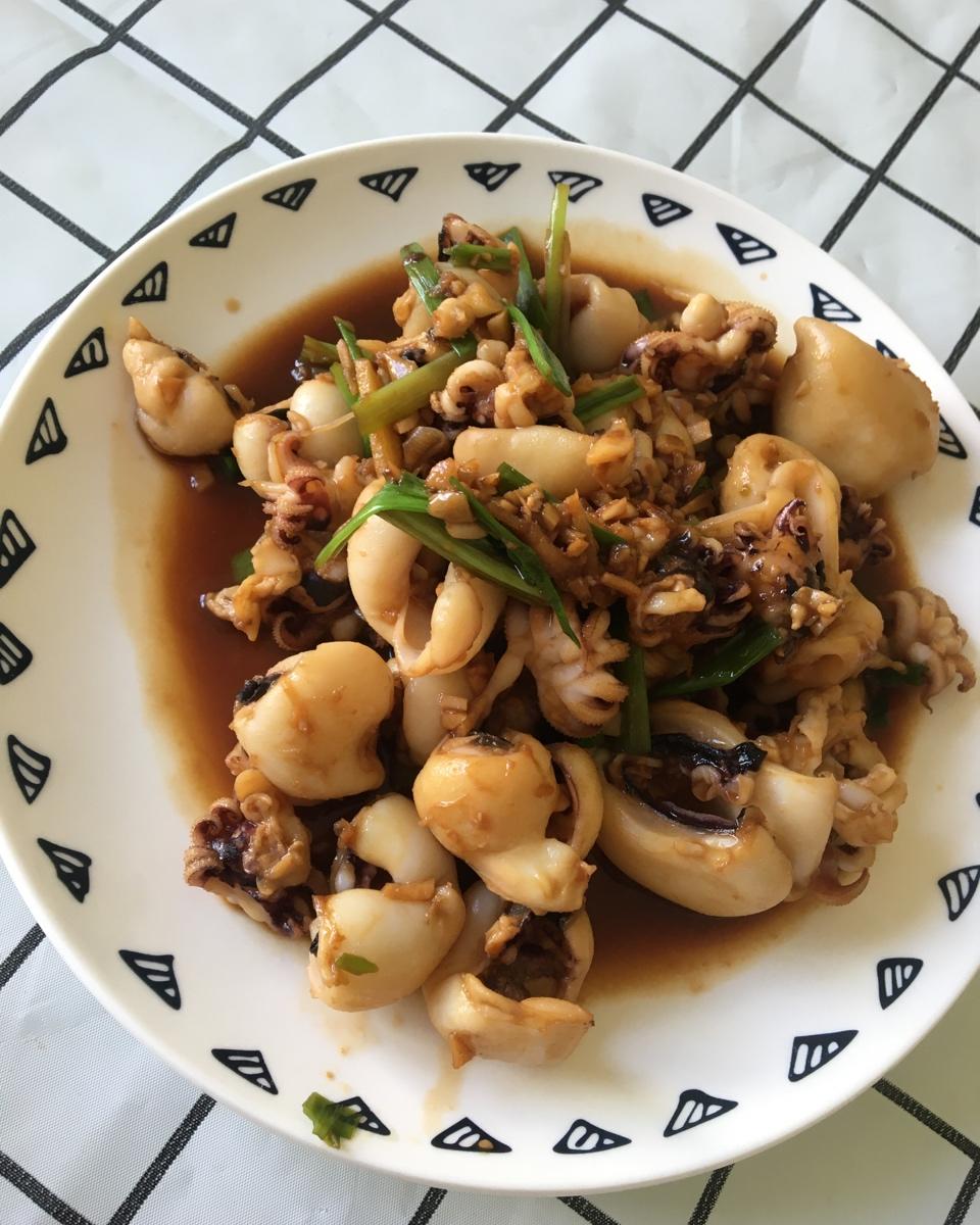 海鲜小炒·姜葱爆墨鱼仔