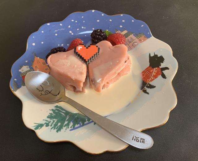 心型椰汁紅豆糕的做法