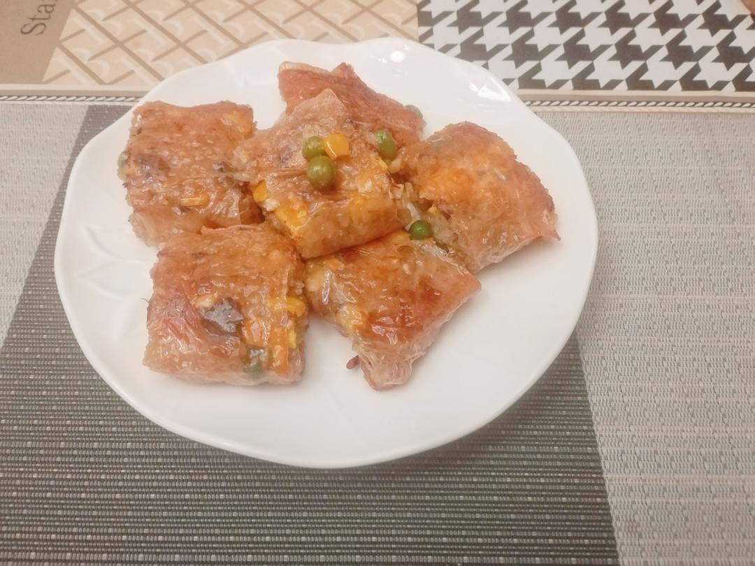 糯米饭豆腐皮包