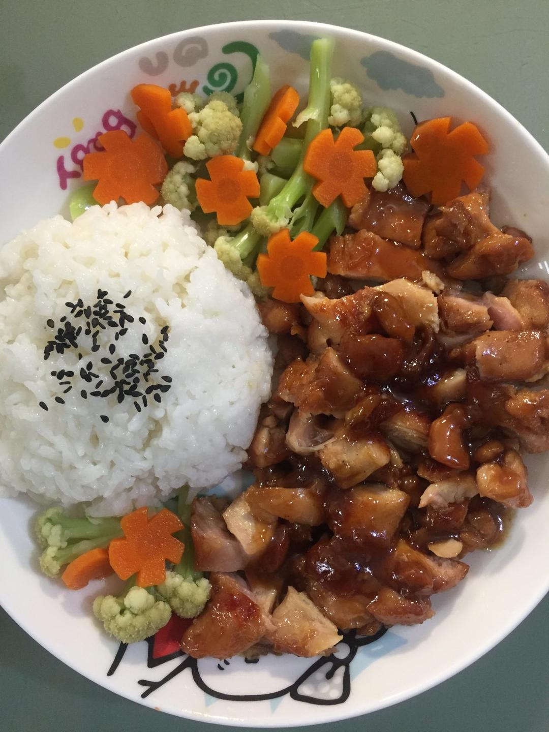 自制照烧鸡腿饭，好吃到舔碗！