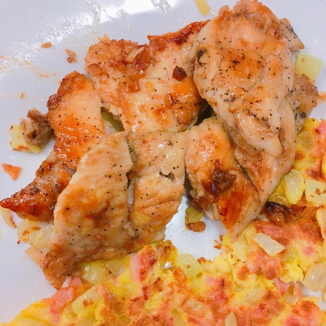 香煎鸡胸肉(蜂蜜蒜香)
