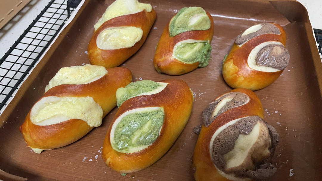 一个面团三种口味碱水包