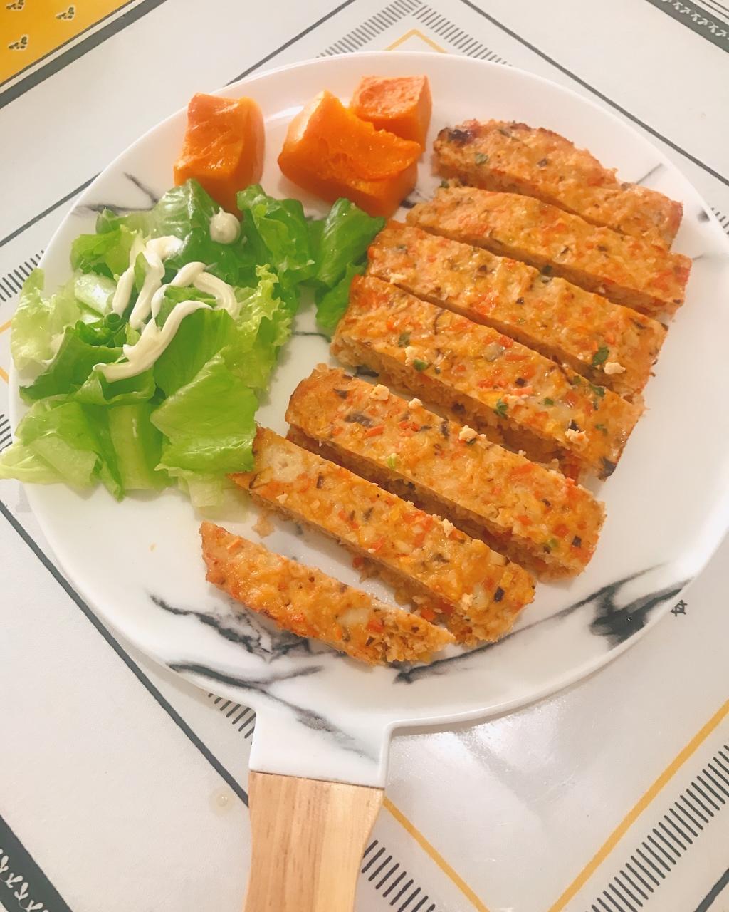 蔬菜鸡胸肉饼—减脂餐