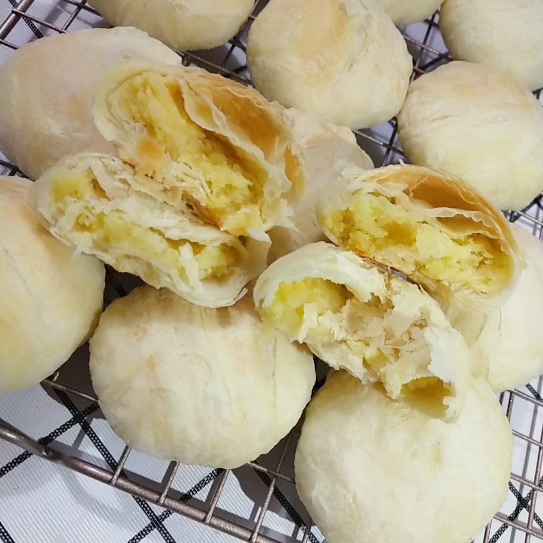 酥皮绿豆饼   酥得掉渣渣