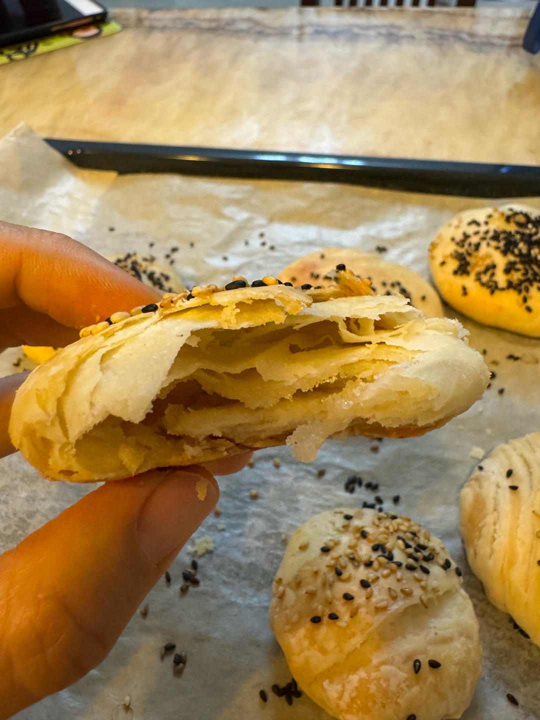 芝麻白糖酥饼