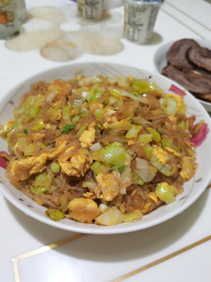 包菜炒粉丝