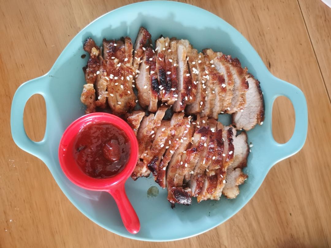 脆爽猪颈肉（不用烤炉版）