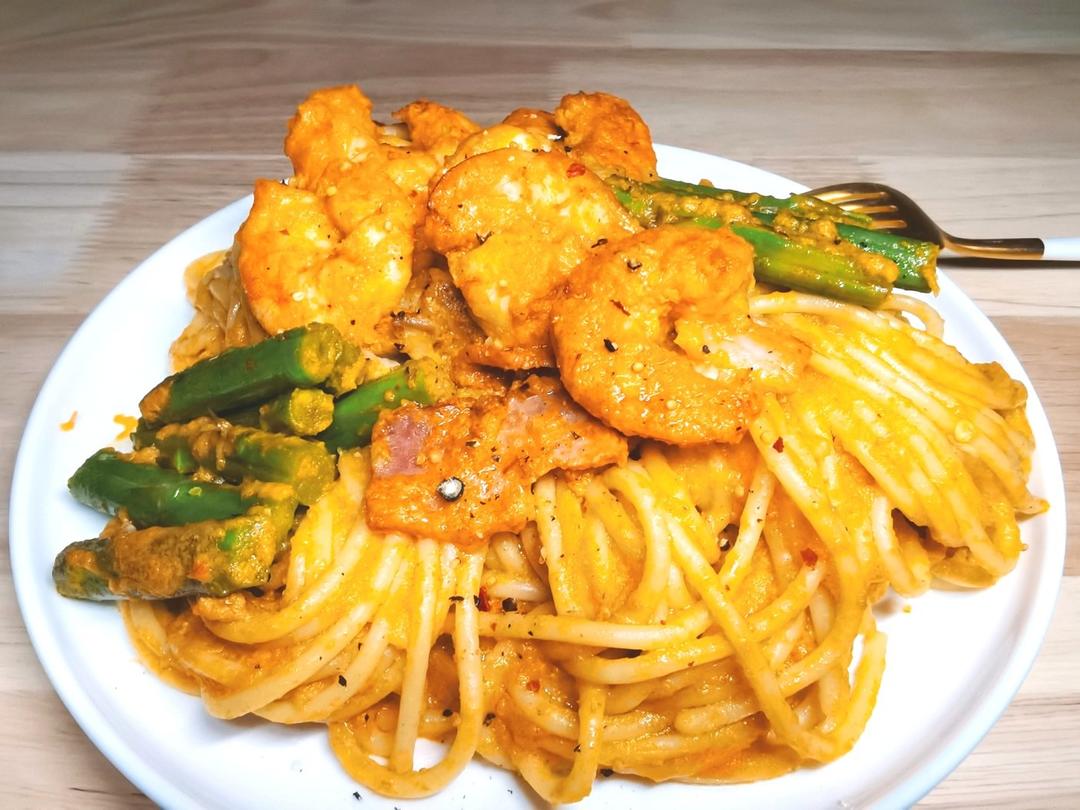 彩椒牛肉意面