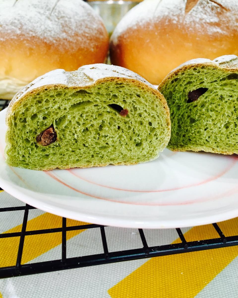 绿肥红瘦 抹茶草莓软欧