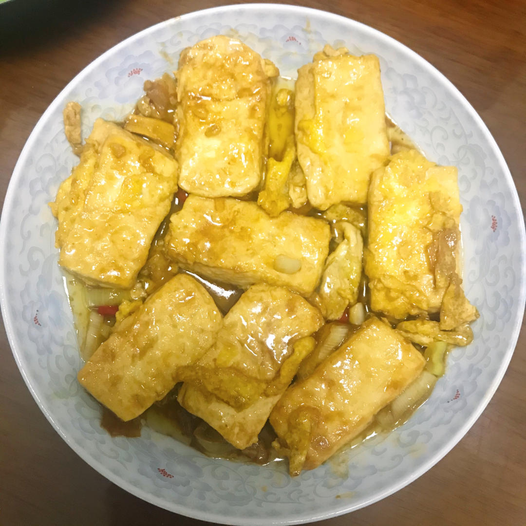 焖煎豆腐