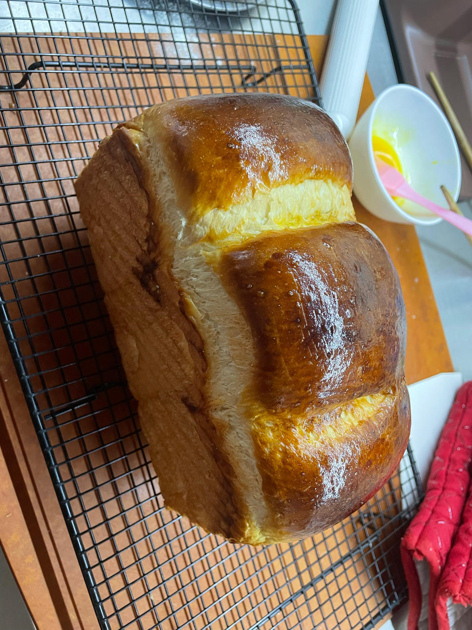 蜂蜜吐司～17小时冷藏中种法