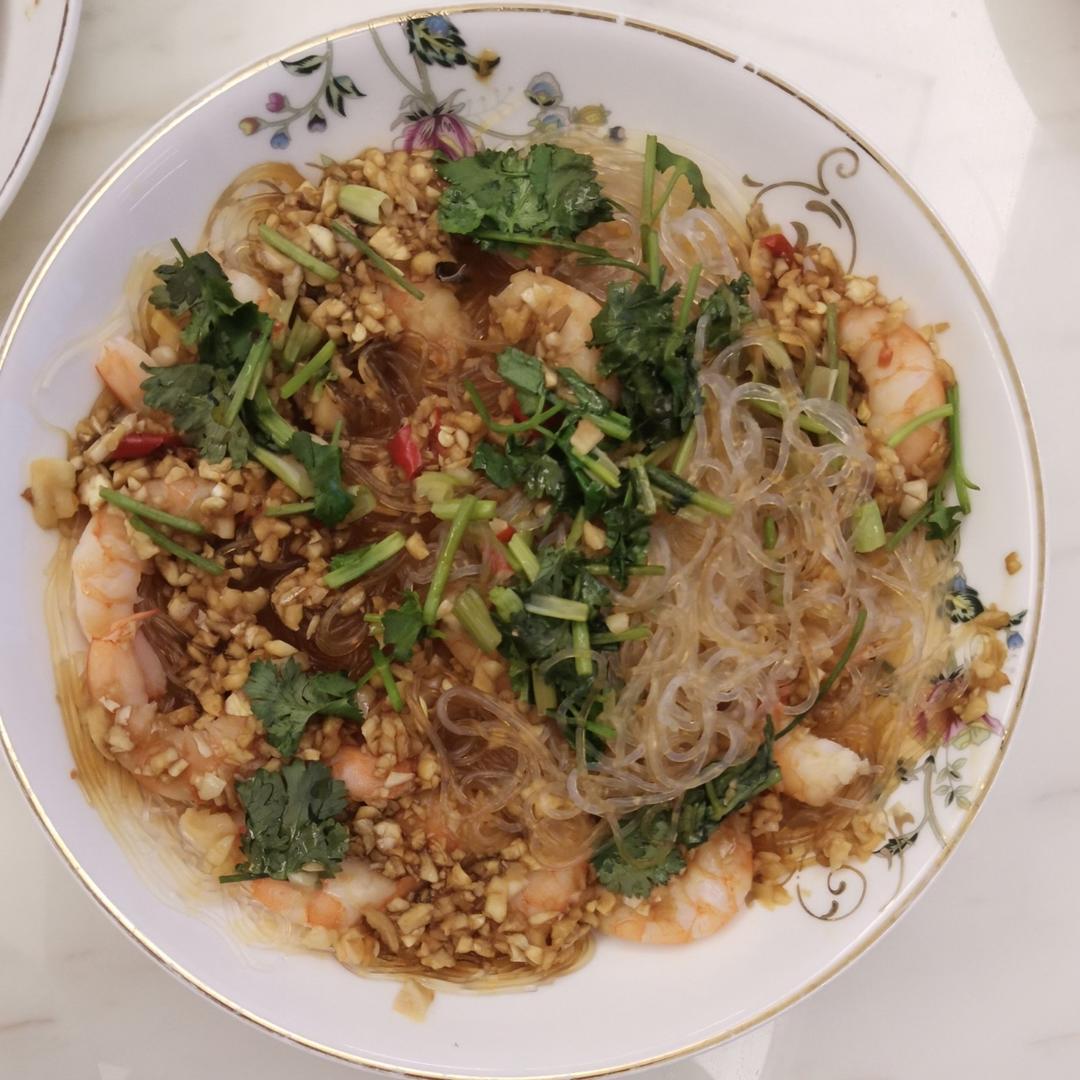 微波炉快手菜之蒜蓉粉丝虾