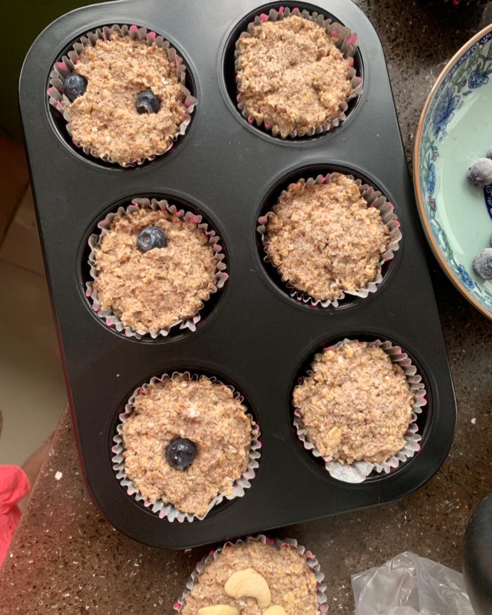 减脂小食| 爆浆蓝莓酸奶燕麦全麦麦芬