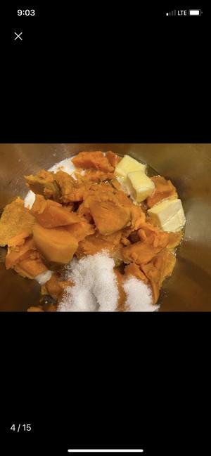 好吃到飞起的香酥核桃焗奶香红薯泥的做法 步骤4