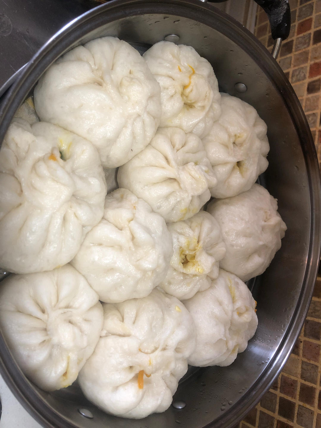 南瓜鸡蛋虾仁蒸饺