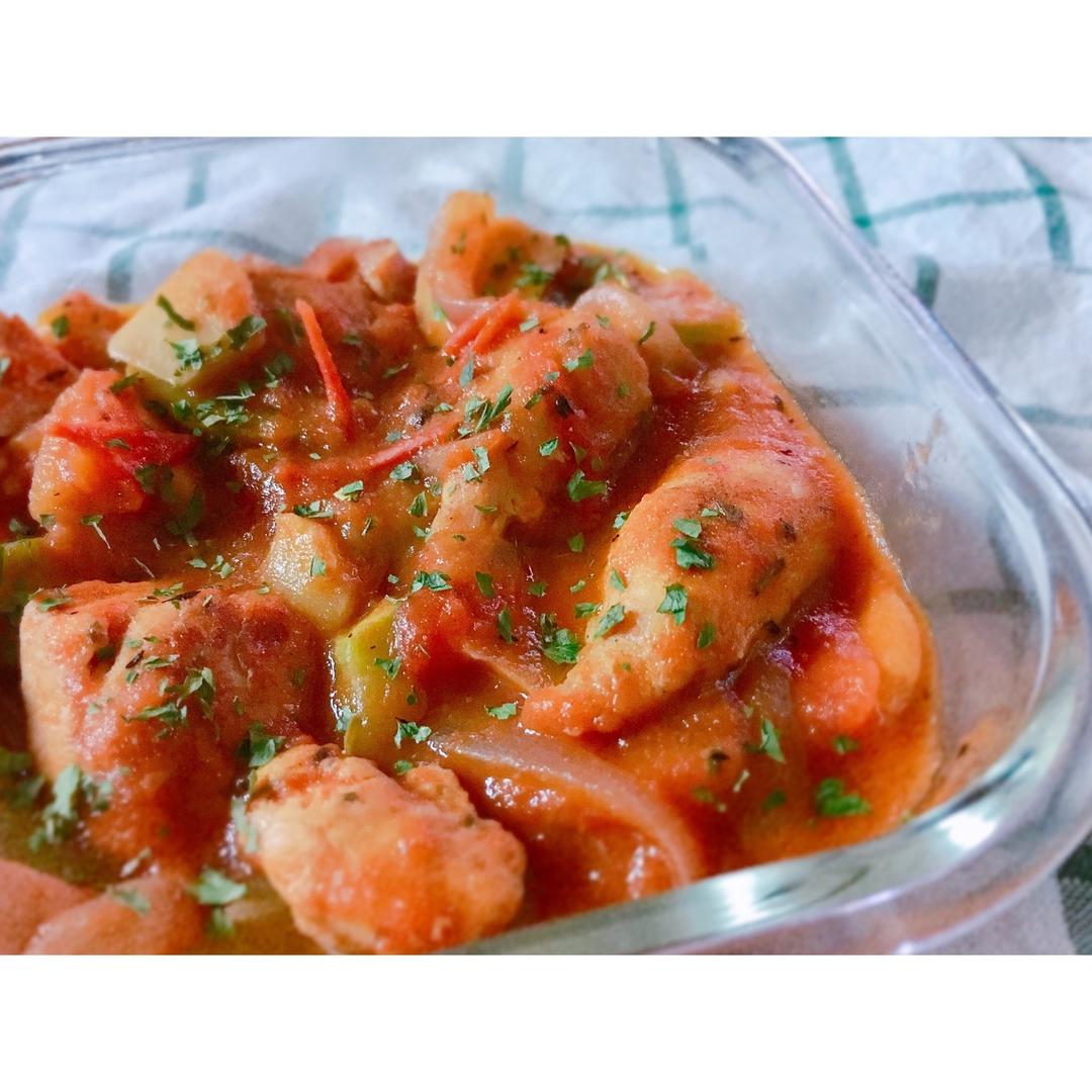 番茄炖鸡胸丨健康·三餐