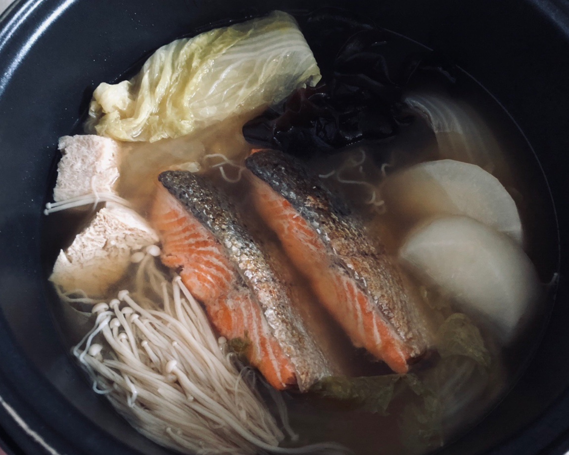 【健康三餐】三文鱼味噌汤
