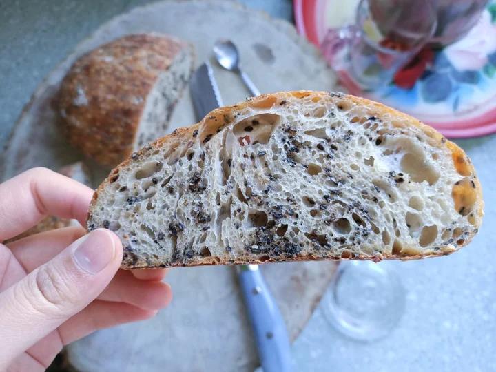 【Tartine Bread】天然酵种黑芝麻欧包