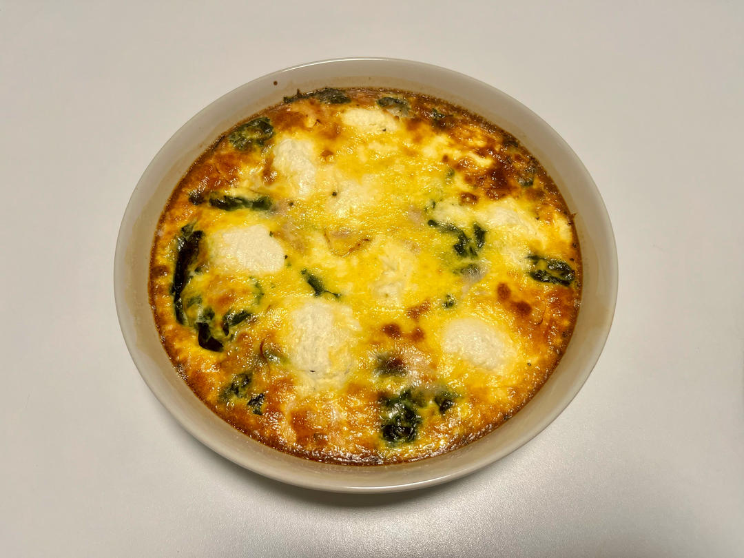 菠菜培根意式蛋饼Spinach&bacon frittata