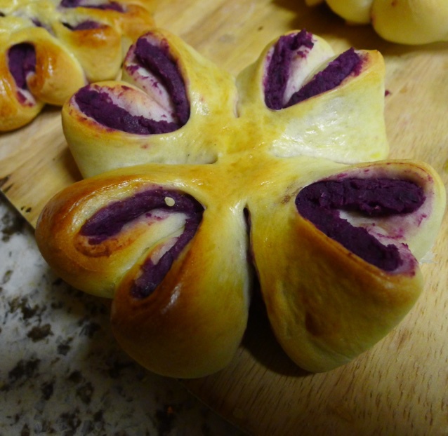 紫薯四叶草面包（汤种法）