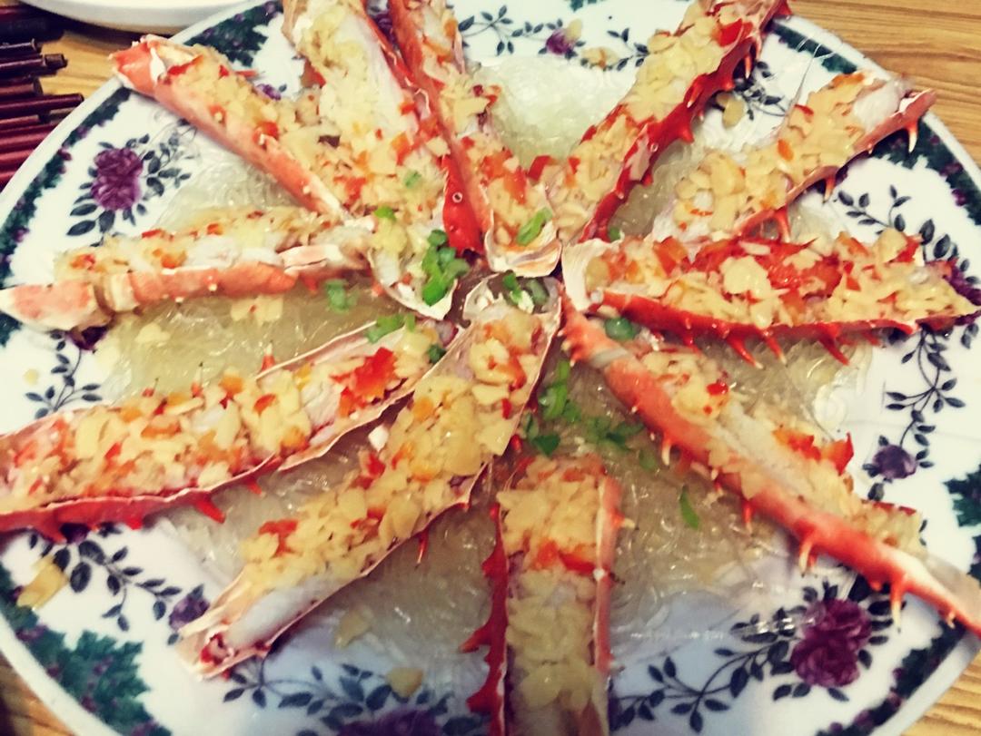 蒜蓉粉丝皇帝蟹的做法