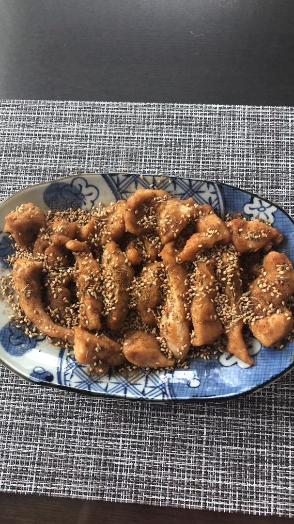 孜然鸡胸肉，低脂低卡好吃无压力。