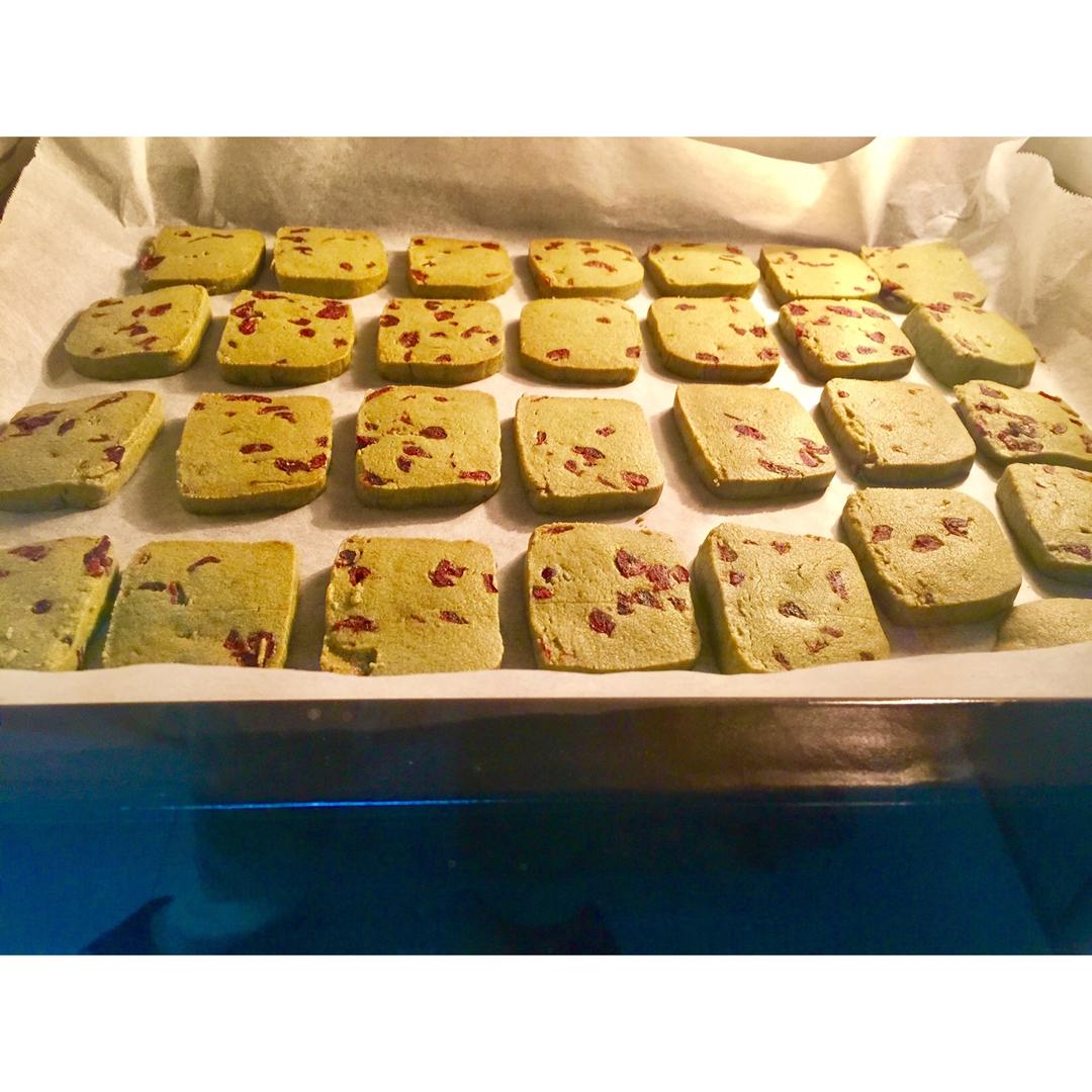 抹茶蔓越莓饼干