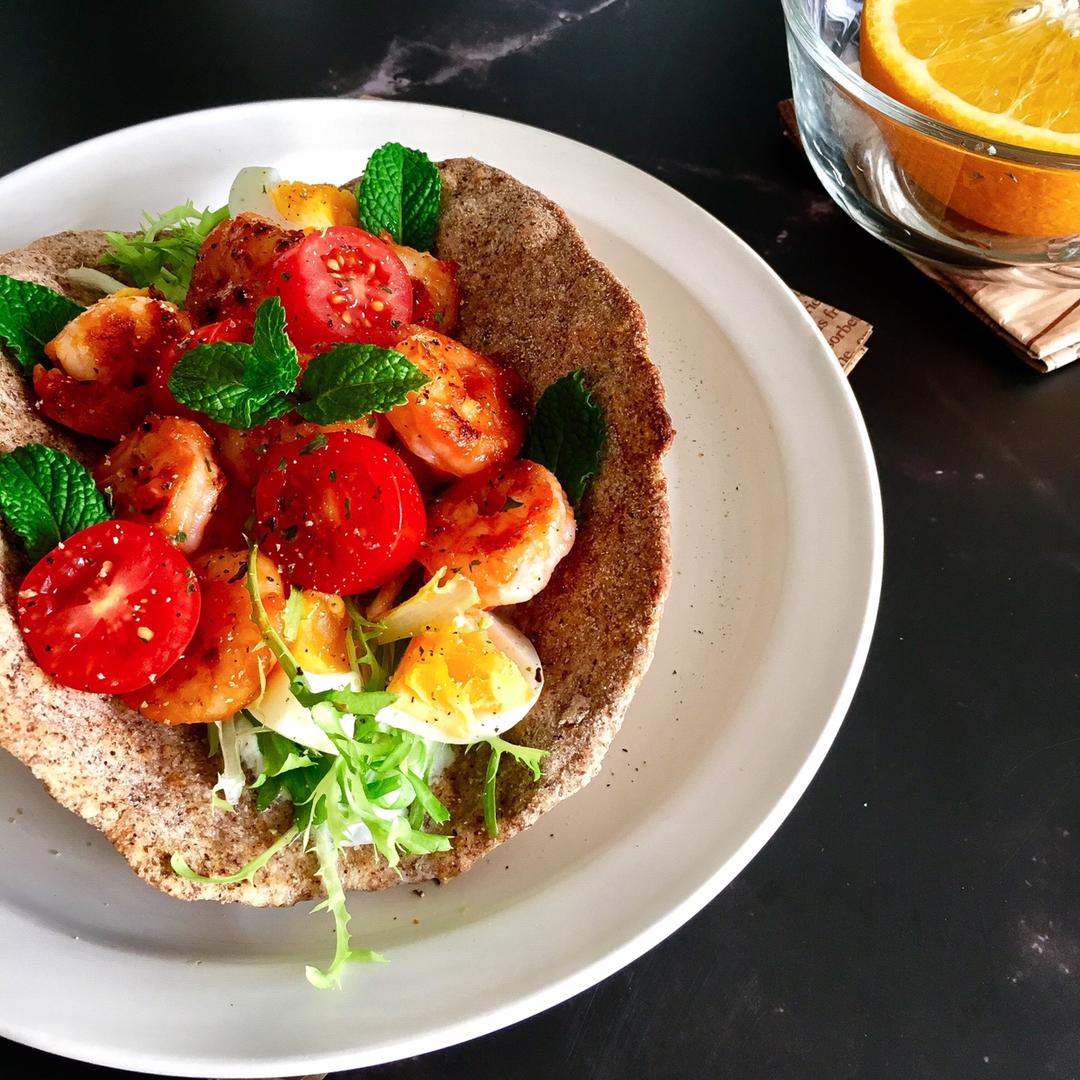 全麦鸡蛋虾仁塔可🌮️（减脂餐的做法 步骤1