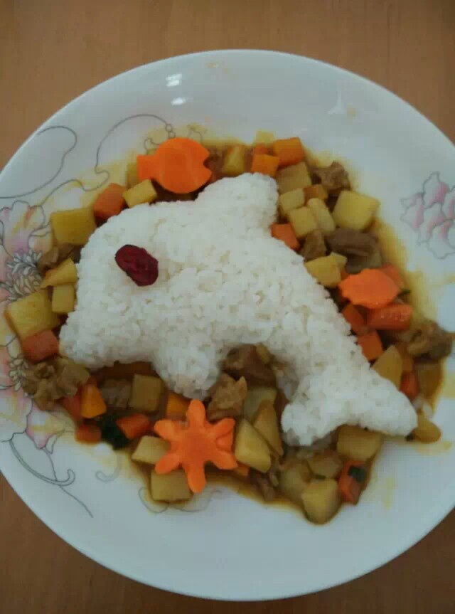 兔子/海豚咖喱鸡腿饭
