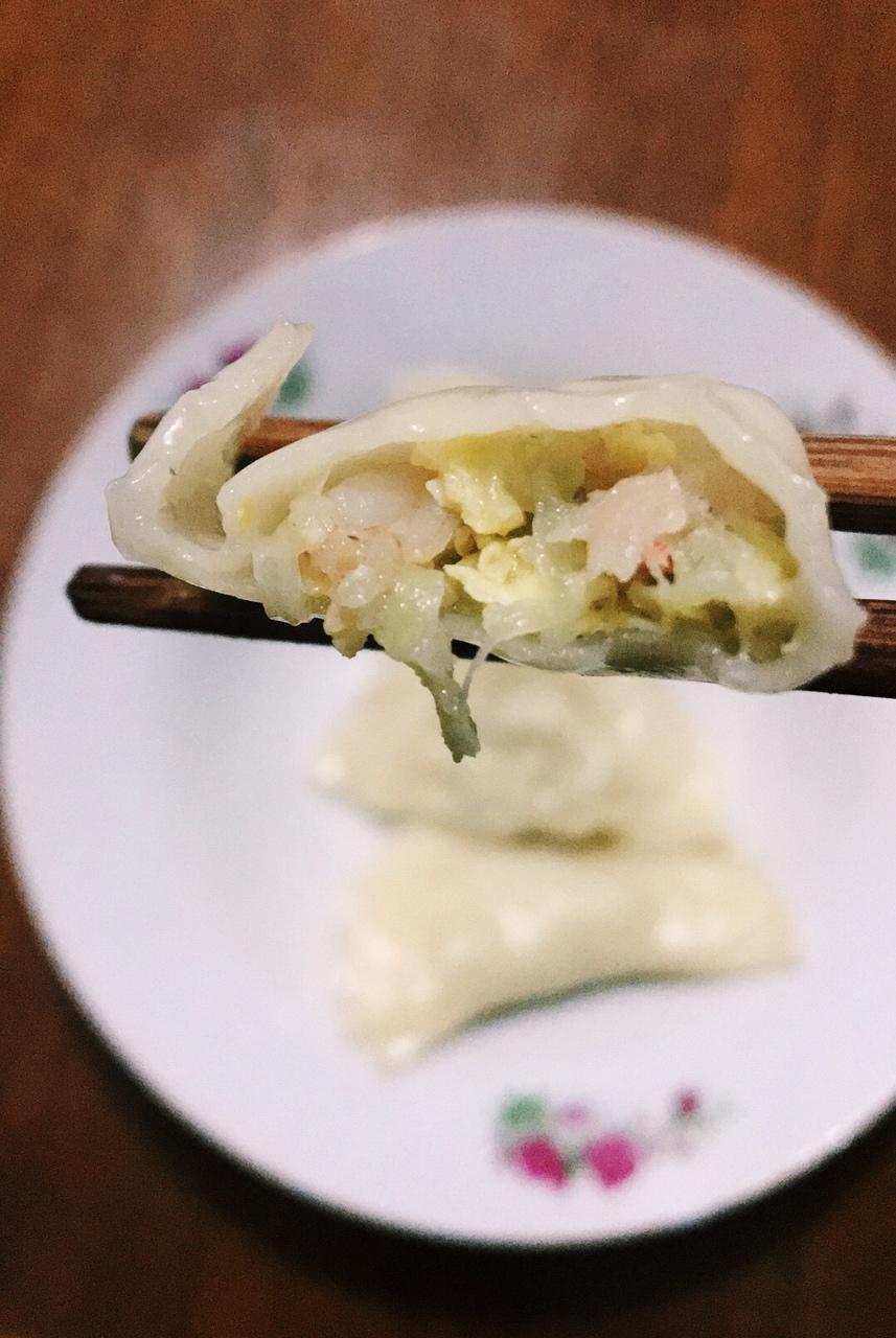 西葫芦鸡蛋虾仁三鲜饺子