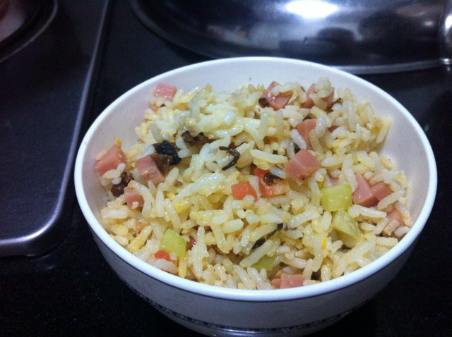 五彩榨菜炒饭