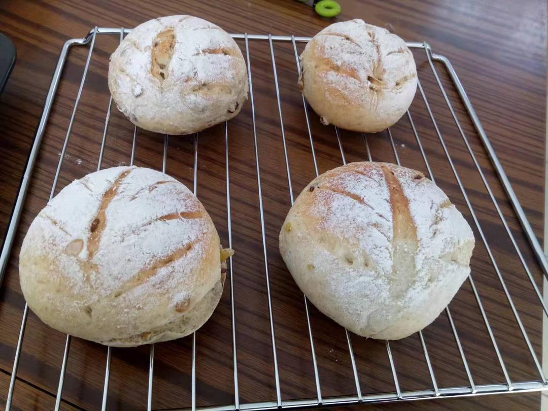 无油无糖全麦果干面包