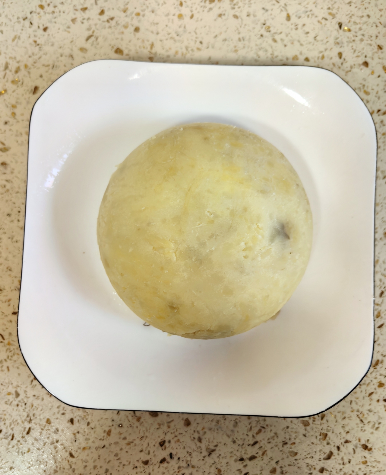 今日早餐：红薯麻薯爆浆蛋糕，生菜虾仁紫菜鸡蛋汤的做法 步骤5