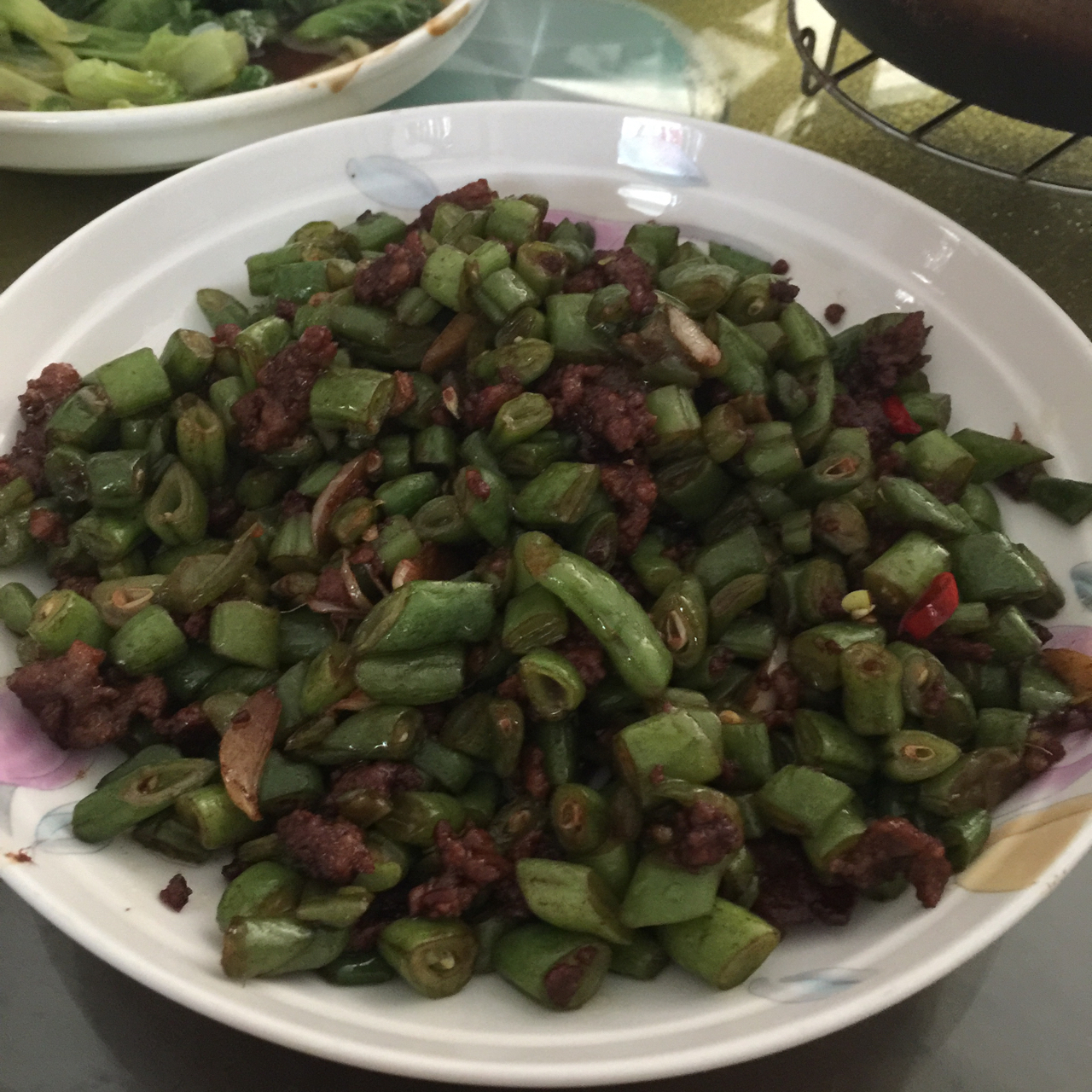 肉沫豆角下饭菜