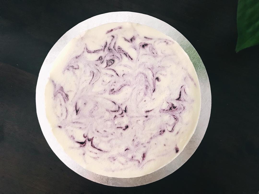 渐变蓝莓冻芝士蛋糕（免烤）