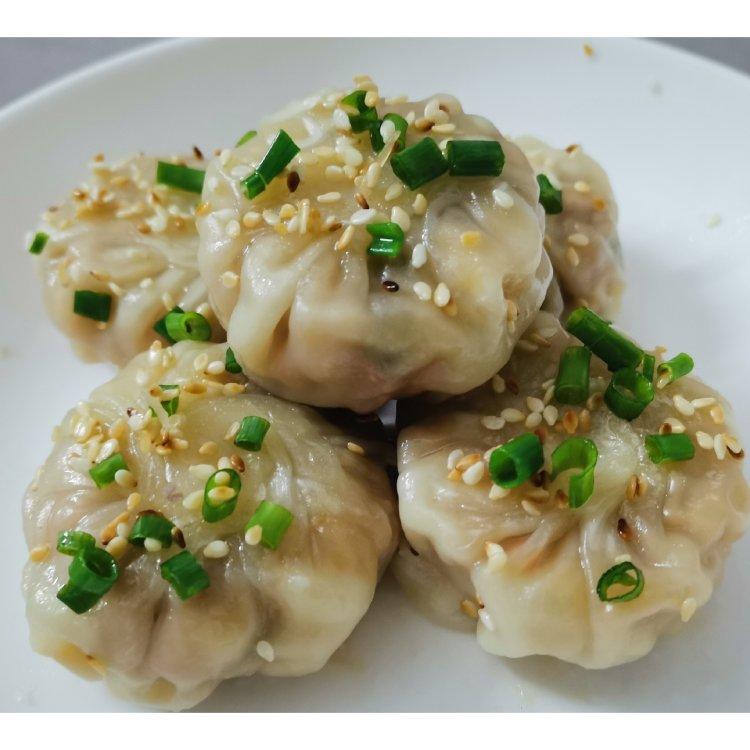 网红【水晶水煎包】一次就成功！