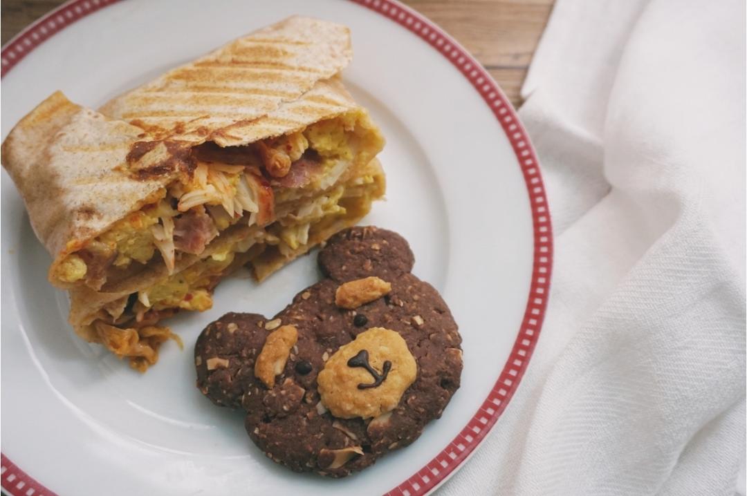 超萌的可可味燕麦小熊曲奇