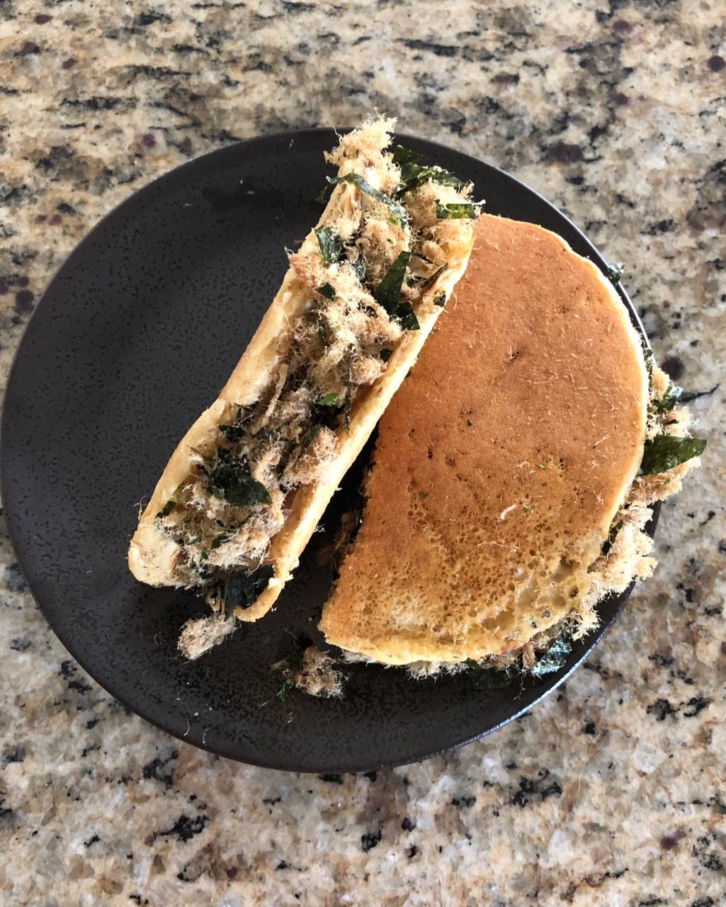 我的轻奢煮艺——肉松海苔全麦松饼小贝【轻卡小食】