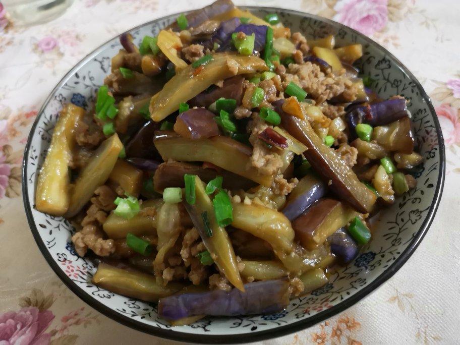 红烧肉沫茄子