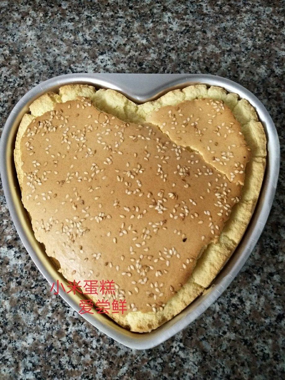 小米果干蒸蛋糕