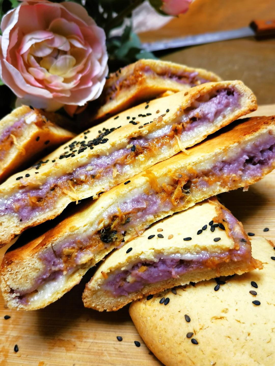 芋泥蛋黄麻薯大月饼