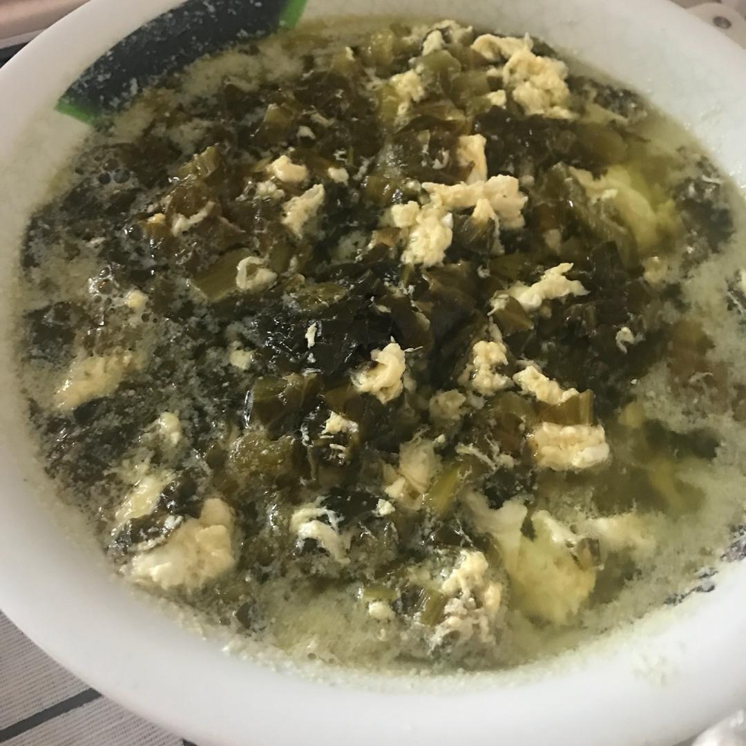 简简余做的酸菜鸡蛋汤