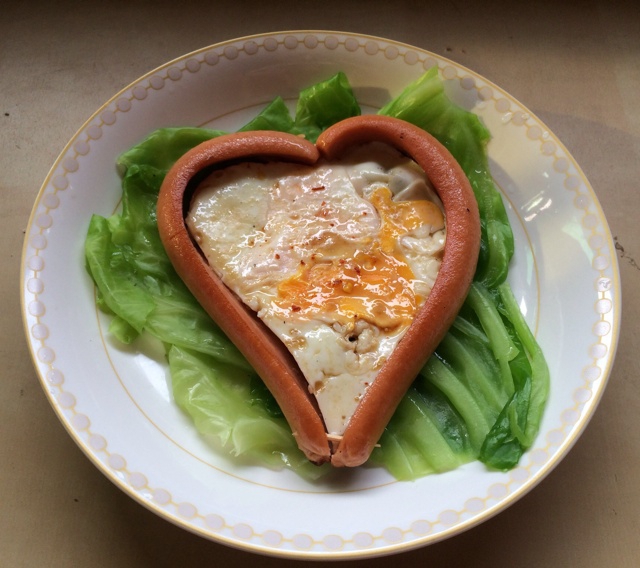 心形煎鸡蛋