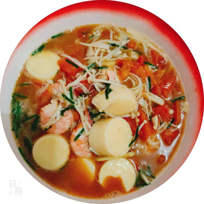 西红柿菌菇豆腐汤