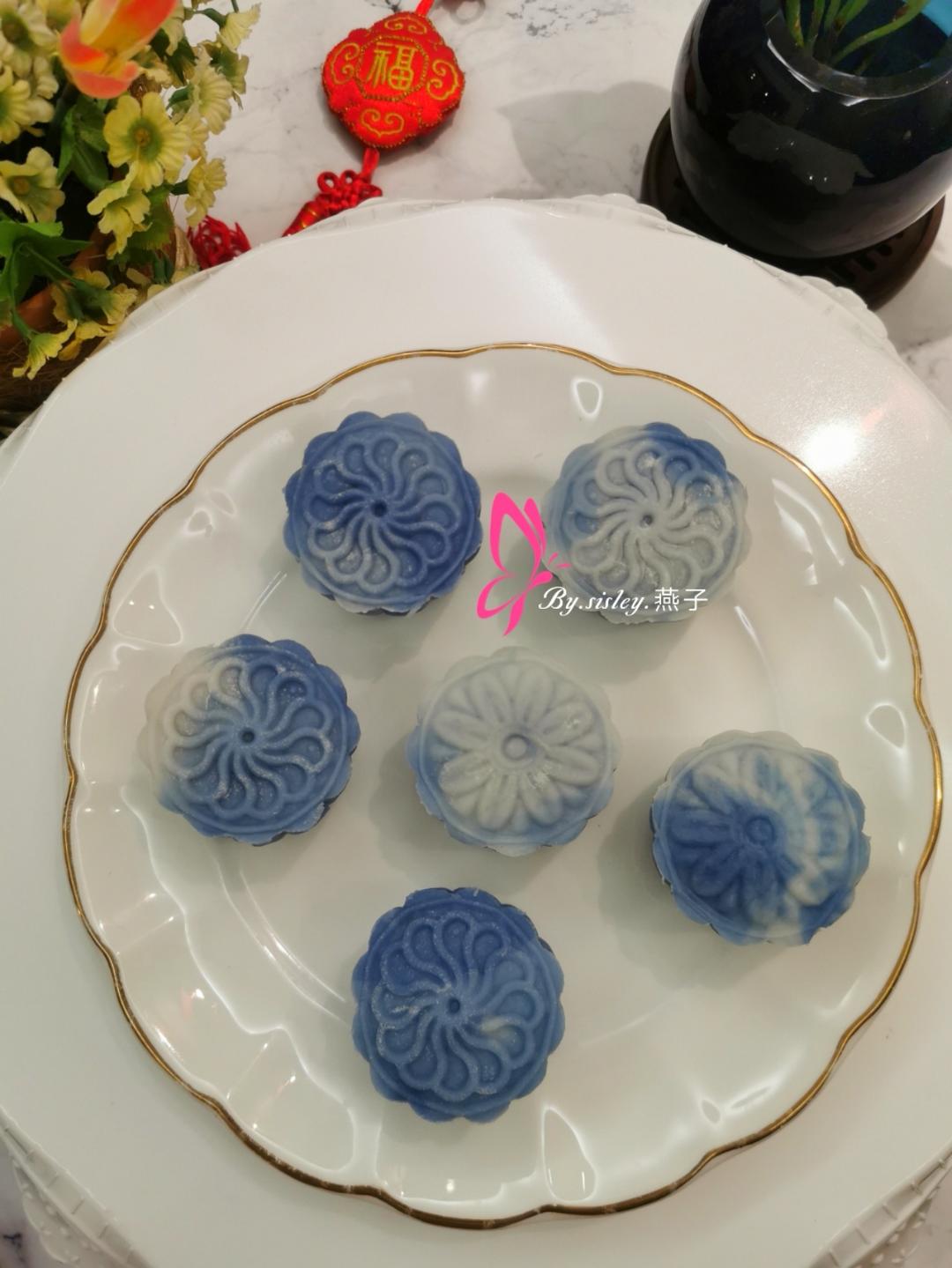 青花瓷冰皮月饼的做法